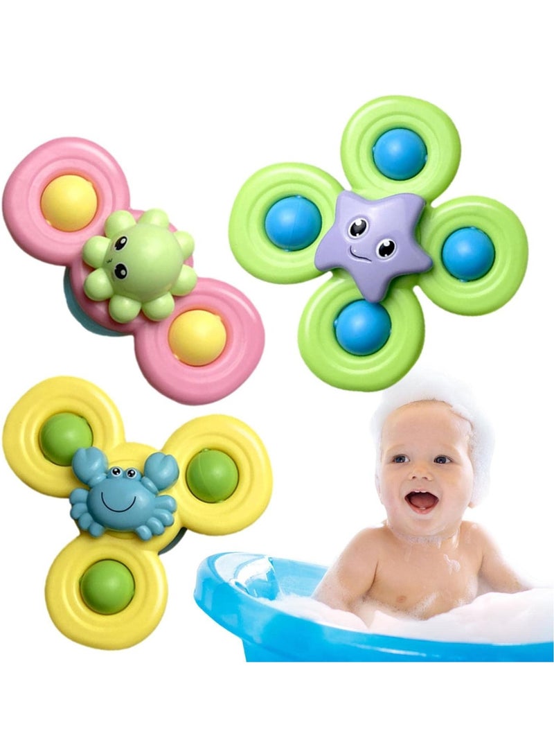 REZZOSS NEW REZZOSS Suction Cup, Baby Spinning Suction Toys - Spinning Toys for Kids Sensory Toys Early Education Toys Bath Toy  - Image 1