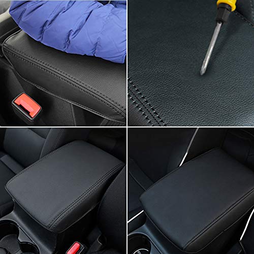 INTGET for 2025 Mazda CX5/CX-5 Accessories Center Console Cover for Mazda CX5 2025 2024 2023 2022 2021 2018 2019 2020 Leather Car Armrest Arm Rest Box Lid Dog Seat Protector(Black) - Image 3