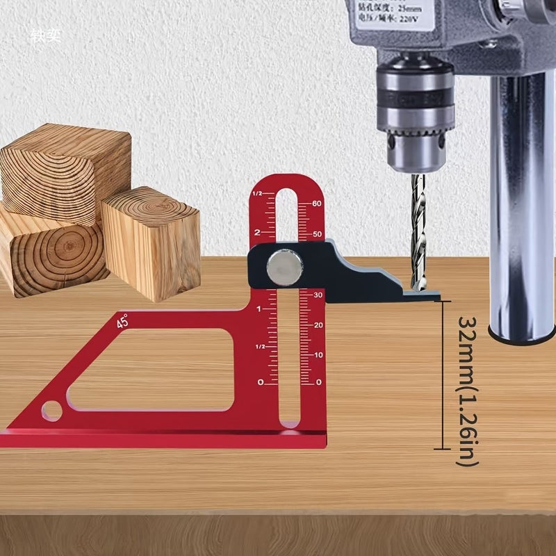 Dual Scale Woodworking Depth Gauge Height Measuring Ruler Metric Imperial No Battery Needed - Image 1