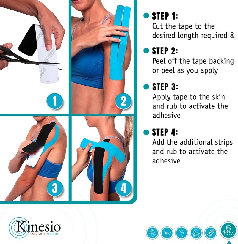 Kinesio شريط - دعم الكتف مسبق القطع - شرائط شريط رياضي محسّنة - Image 3