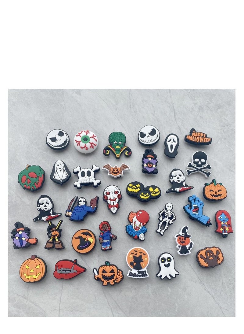 Shoe Decoration Charms, 100 Pcs Random Different Charm for Crocs Hole Buckle Party Favors ​Mini Bracelet Wristband Men Women Kid - Image 1