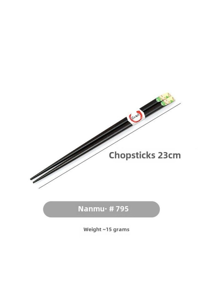Factory Wholesale Creative Japanese Specialty Printed Nail Chopsticks Lunch Portable Travel Chopsticks And Wooden Chopsticks-Color:23cm Red Sandalwood Green Lotus Chopsticks -795 - Image 1