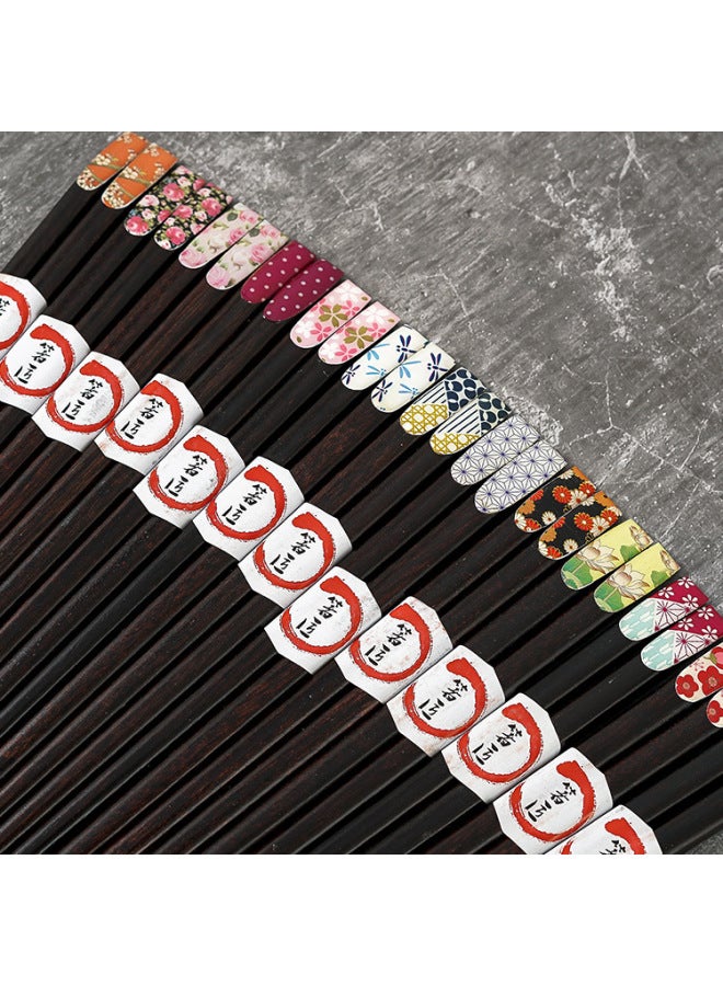 Factory Wholesale Creative Japanese Specialty Printed Nail Chopsticks Lunch Portable Travel Chopsticks And Wooden Chopsticks-Color:23cm Red Sandalwood Green Lotus Chopsticks -795 - Image 5