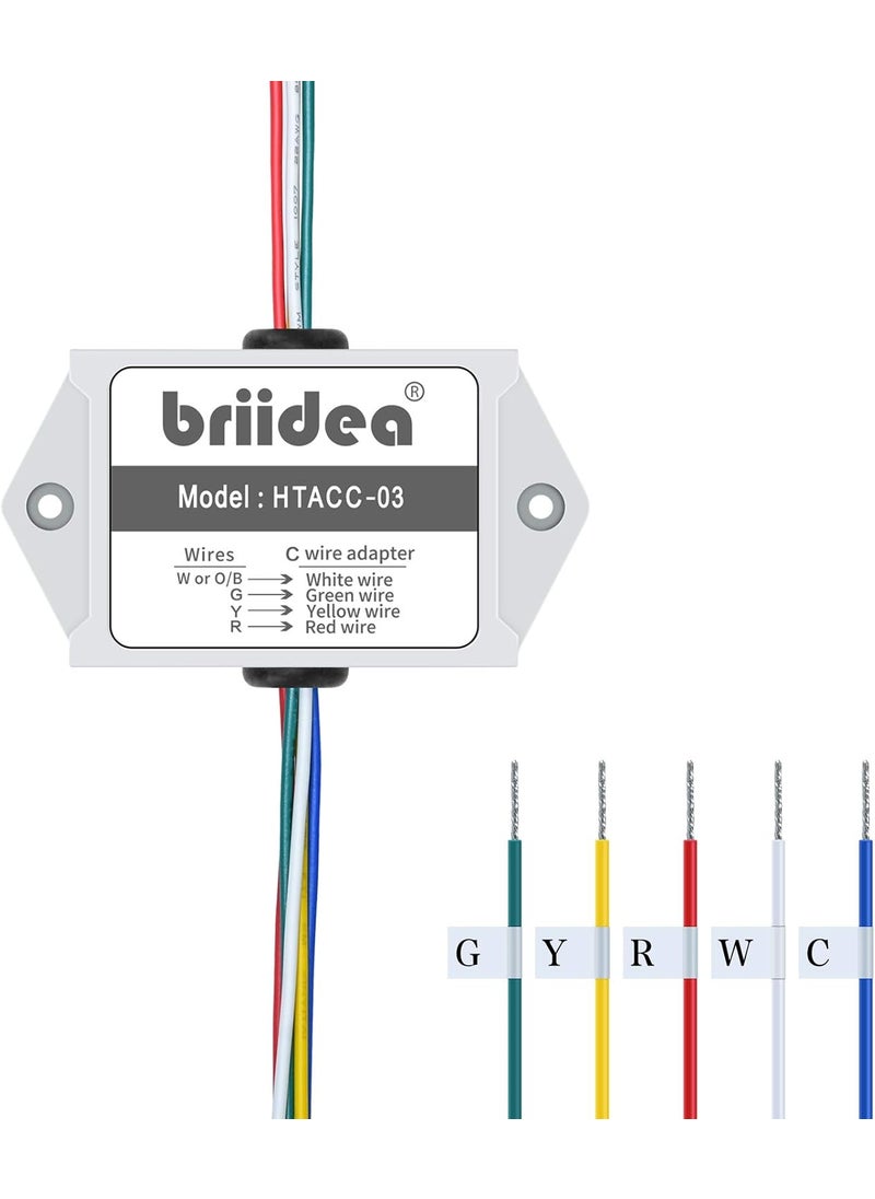 briidea Briidea Cwire Power Adapter Use for 24V Honeywell Home Thermostats White  - Image 1