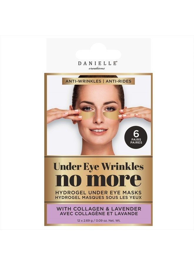 Under Eye Wrinkles No More Hydrogel Undereye Masks, 6 Pairs, Collagen & Lavender, 6 Piece