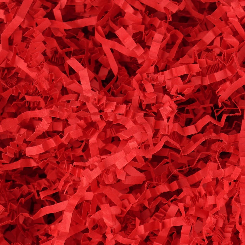 Mxxkms 2.2 Lb Red Crinkle Paper Filler - Shredded Paper For Gift Baskets  Birthdays  Weddings  Christmas  And Craft Projects - Plenty Of Fill To Stuff Packaging - Image 1