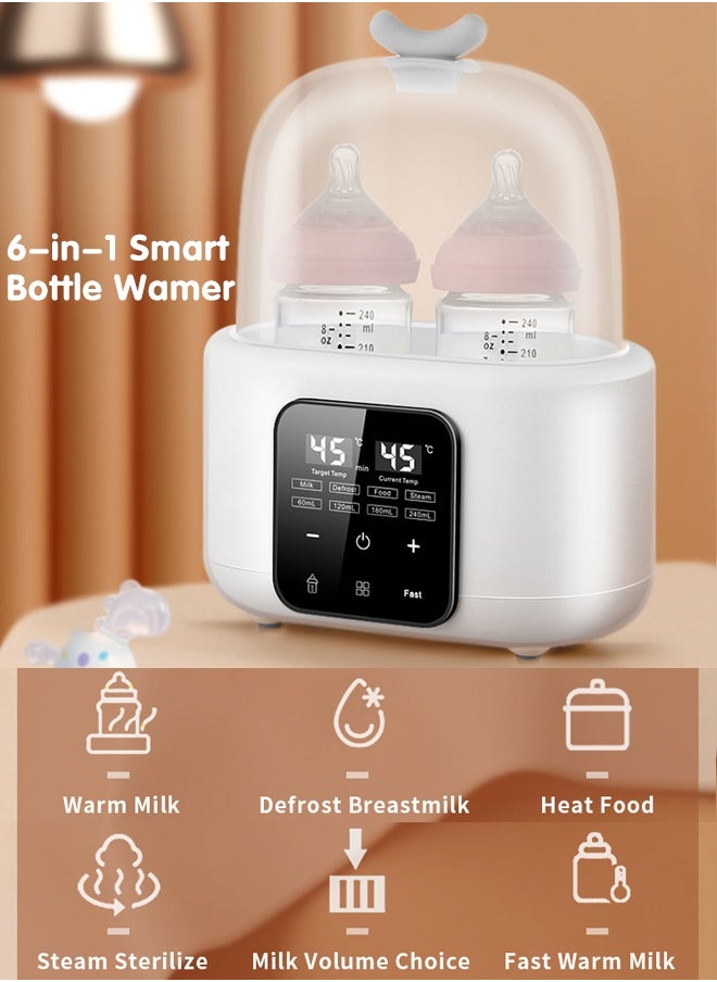 Baby Double Bottle Warmer, 6-in-1 Multifunction Breast Milk Warmer, Fast Baby Food Heater and Defrost Warmer, LCD Display Accurate Temperature Adjustment, 48H Keep Warm - pzsku/Z678EE355C41781AB6A2DZ/45/_/1729325678/9001a7f4-f2f7-4096-b897-055a38883465