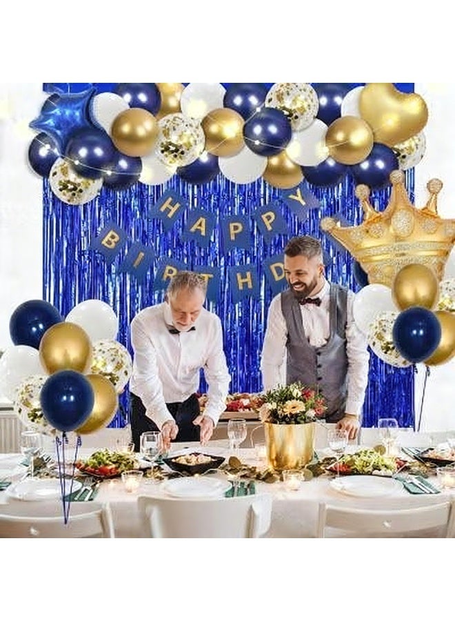 مجموعة ديكورات عيد ميلاد أنيقة - طقم كامل مع لافتة "عيد ميلاد سعيد" لحفلات لا تُنسى - Image 1