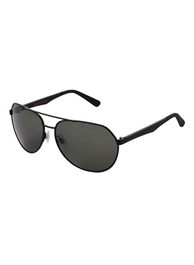 DOCKERS Men'S Crew Aviator Sunglasses Black 61 Mm - Image 1