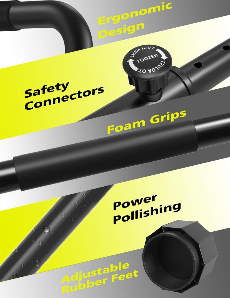 Dripex 1100lbs Adjustable Dip Bar Heavy Duty Steel Dip Station, Home Dip Stand with Two Safety Connectors, Parallel Bars Dip Equipment for Calisthenics, Strength Training - Image 4