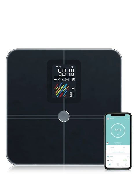 Smart Body Composition Analyzer: VA Large Display Body Fat Scale for Precise Body Weight Measurements, High Accuracy Digital Bathroom Scale with Rechargeable Battery and BMI Calculation