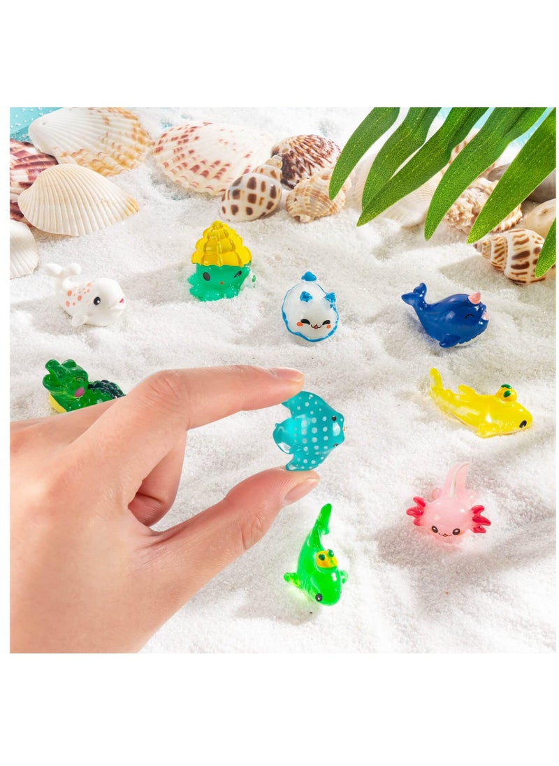 SYOSI SYOSI, 30Pcs Ocean Themed Mini Resin Animals Figures, Tiny Resin Animals for Fish Tank, Micro Landscape Aquarium, Birthday Party and Sea Animals Themed Party - Image 5