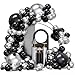 YMSZ Black and Silver Balloons Arch Garland Kit 134pcs Metallic Chrome Silver and Black Balloons with Different Size for Birthday Graduation Baby Shower Disco New Years Party Party Decoration - Image 3