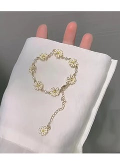 Home Clearance Sale Vintage-Inspired Daisy Flower Anklet | Alloy with Faux Accents | Adjustable Chain for Women | Elegant Floral Design | Versatile Daily Wear | Chic Summer Accessory  - Image 3