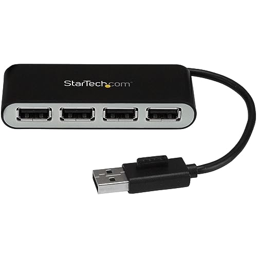 StarTech.com 4 Port USB 2.0 Hub - USB Bus Powered - Portable Multi Port USB 2.0 Splitter and Expander Hub - Small Travel USB Hub (ST4200MINI2) - Image 1