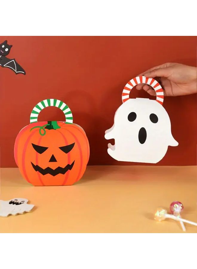 5 Pack Halloween Party Favor Boxes B03 Easy Assembly Candy Cartoon Cat Design for Trick or Treat Decor - Image 3