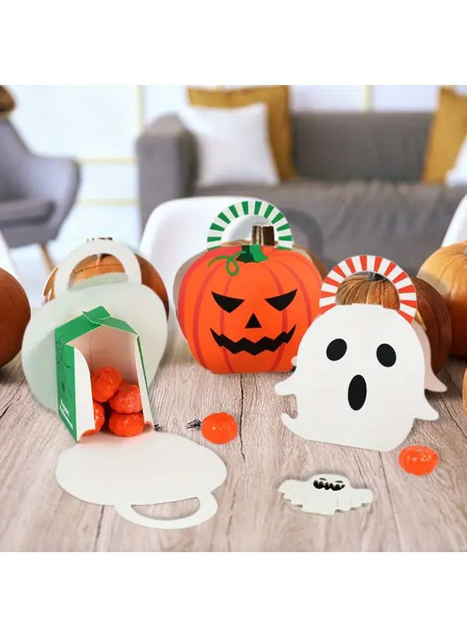 5 Pack Halloween Party Favor Boxes B03 Easy Assembly Candy Cartoon Cat Design for Trick or Treat Decor - Image 4