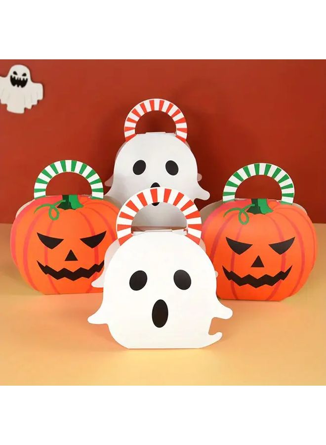 5 Pack Halloween Party Favor Boxes B03 Easy Assembly Candy Cartoon Cat Design for Trick or Treat Decor - Image 1