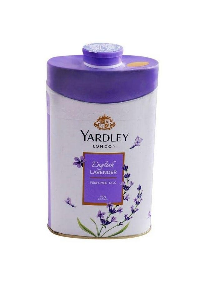 Yardley London English Lavender Perfumed Deodorizing Talc Talcum Powder 100Gm, 3.5 Ounce 