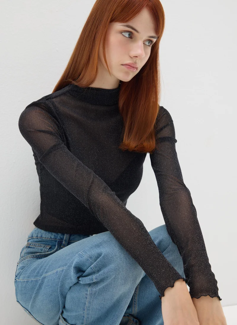 Ovs OVS Black Regular Fit Jumper With Long Sleeves