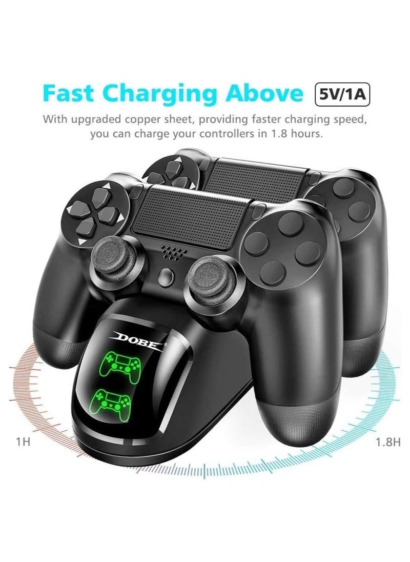 DOBE DOBE Dual Shock 4 Controller Charging Docking Station with LED Light Indicators and Bottom Light for PS4, PS4 Slim, PS4 Pro Controller  - Image 5