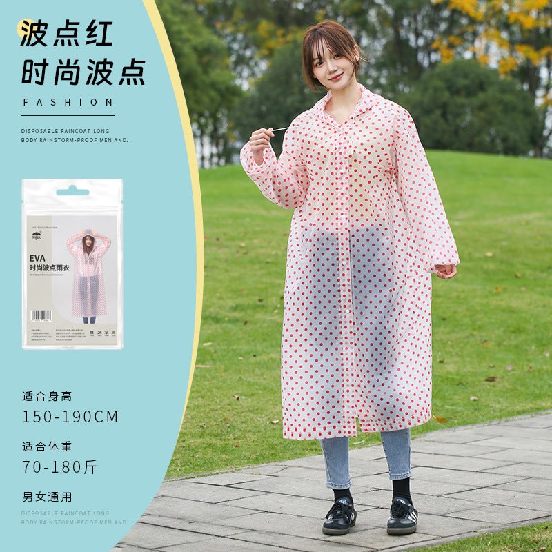 Eva Non-Disposable Raincoat Thickened Fashion Outdoor Adult Children Travel Raincoat Poncho - Image 1