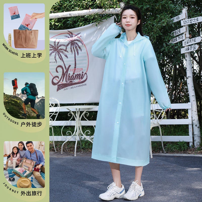Eva Non-Disposable Raincoat Thickened Fashion Outdoor Adult Children Travel Raincoat Poncho - Image 3