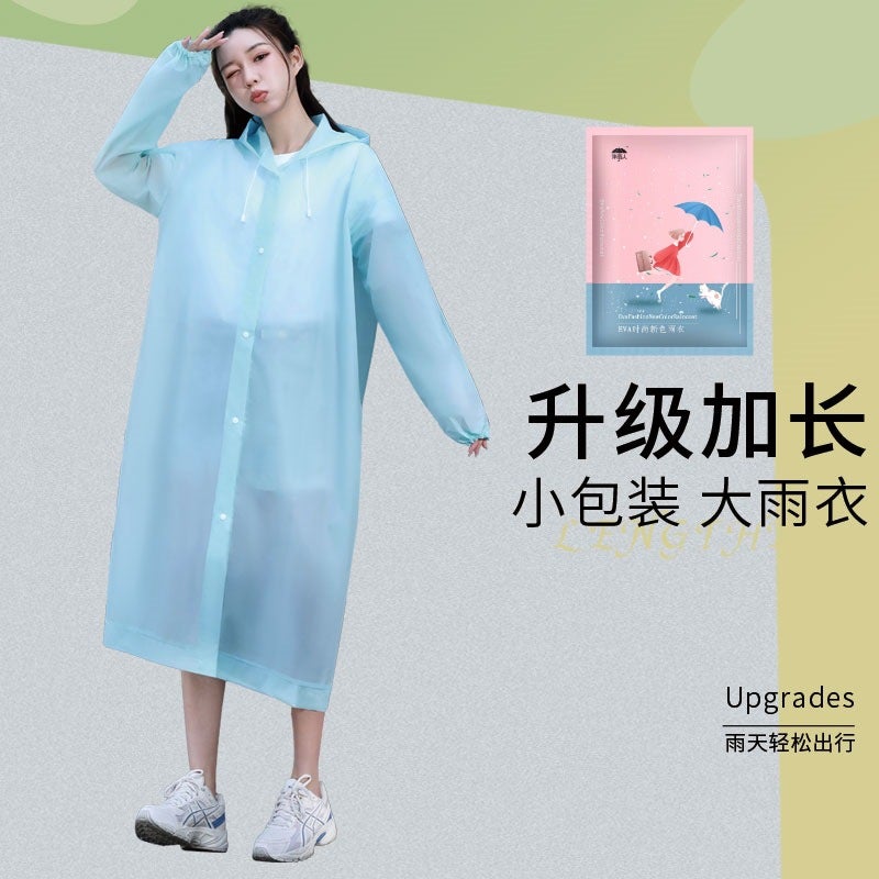Eva Non-Disposable Raincoat Thickened Fashion Outdoor Adult Children Travel Raincoat Poncho - Image 4