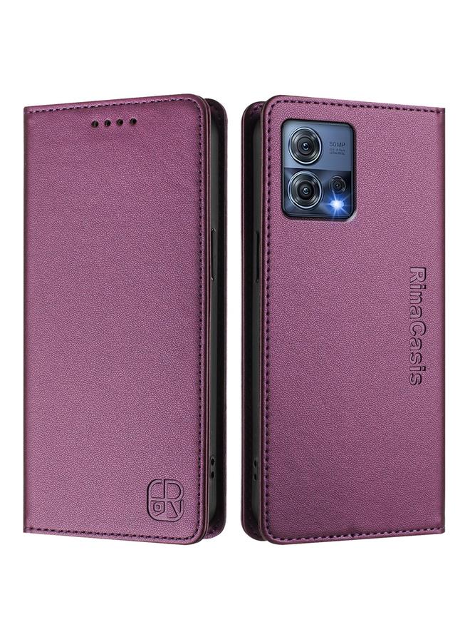 S-TOP Case For Motorola Moto S30 Pro / Edge 30 Fusion RC01 Dual-Folded Magnetic Suction RFID Leather Phone Case - Image 2