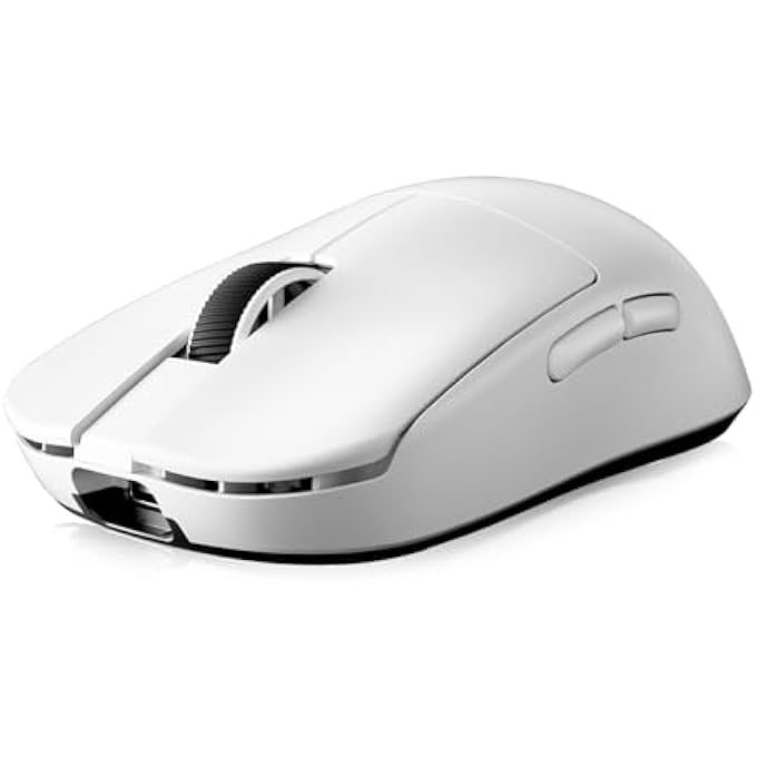 MCHOSE L7 PRO SUPERLIGHT MOUSE 39G WITH CUSTOMIZED 8K WIRELESS ULTRA FAST RECEIVER, 26000DPI WITH 8K HZ REPORT RATE, BT/2.4G WIRELESS/WIRED GAMING MOUSE, 200 HOURS BATTERY WHITE - Image 1