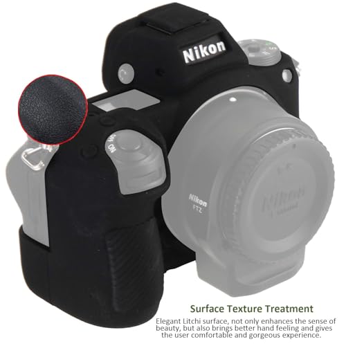 Easy Hood Camera Case Compatible with Nikon Z6 Z7 Z6 II Z7 II Digital Camera, Anti-Scratch Soft Silicone Rubber Housing Case Shell Protective Camera Cover Skin Protector (Black) - Image 5