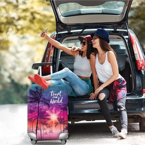 Handcuffs Luggage Cover Trolley Travel Covers, Washable Dust Proof Anti-Scratch Suitcase Protector (Multicolour-Shaded, S (18"-22")) - Image 4