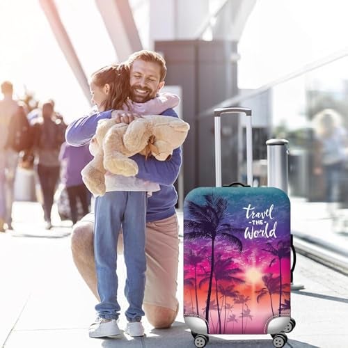 Handcuffs Luggage Cover Trolley Travel Covers, Washable Dust Proof Anti-Scratch Suitcase Protector (Multicolour-Shaded, S (18"-22")) - Image 3