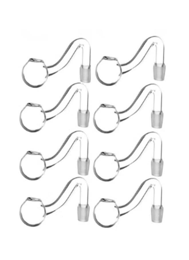 Generic 8 Piece 10mm Clear Glass Fountain Inflow Pipe Aquarium Filter Tubing For Aquarium Planted Fish Tank 