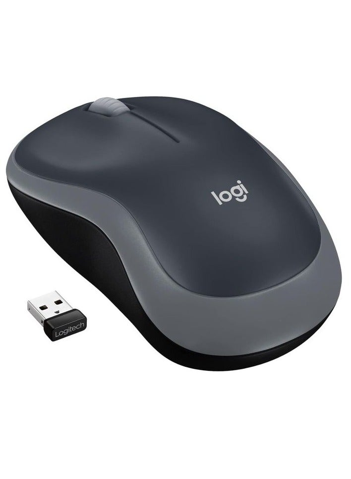 Logitech M185 2.4GHz Wireless Mouse with USB Nano Receiver, 12 Month Battery Life, 1000 DPI Optical Tracking, Left and Right Handed Users, Compatible with PC, Mac and Laptop - Black - Image 1