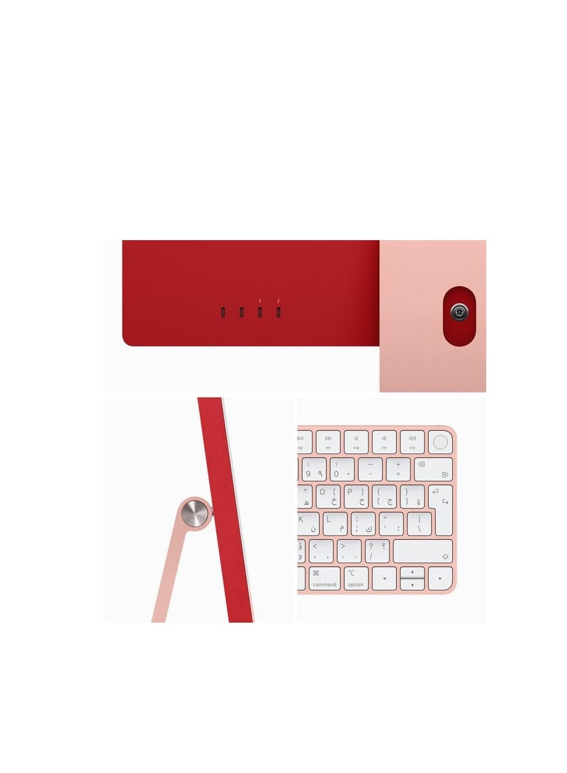 ابل  APPLE iMAC MQRT3, AIO, Apple M3, 24 inch, 8GB, 256GB SSD, Pink English PINK - Image 2