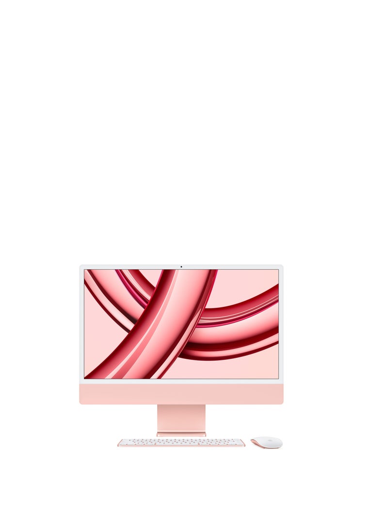 ابل  APPLE iMAC MQRT3, AIO, Apple M3, 24 inch, 8GB, 256GB SSD, Pink English PINK - Image 1