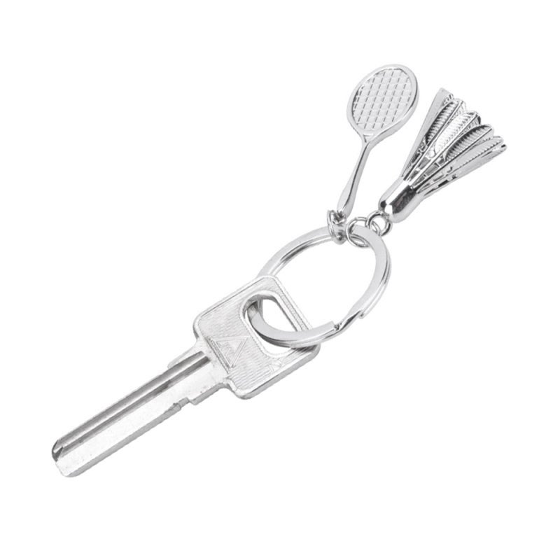 POWERTI Novel Handmade Souvenir Simulation Badminton Ping Pong Tennis Racket Shape Widgets Creative Sports Mini Keys Chain Cars Bikes Backpack Ornaments Gifts for Sports Lovers - Image 4
