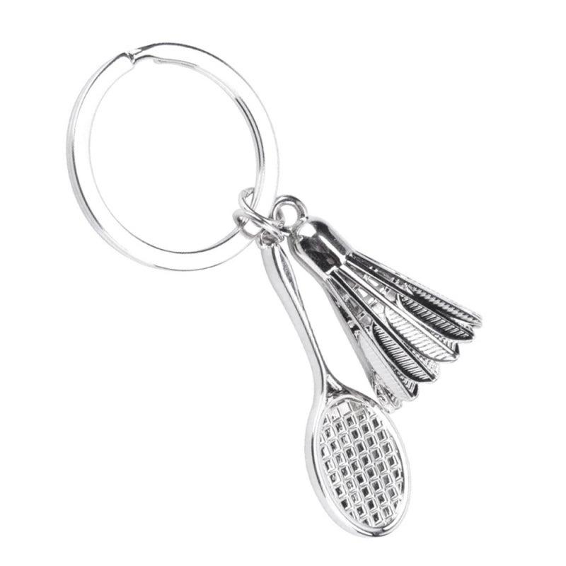 POWERTI Novel Handmade Souvenir Simulation Badminton Ping Pong Tennis Racket Shape Widgets Creative Sports Mini Keys Chain Cars Bikes Backpack Ornaments Gifts for Sports Lovers - Image 1