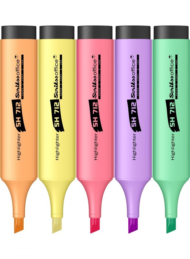 Scrikss Pastel Aesthetic Cute Highlighter Pen | Chisel Tip | Colored Pen Set | Cute Stationery for Study - Image 3