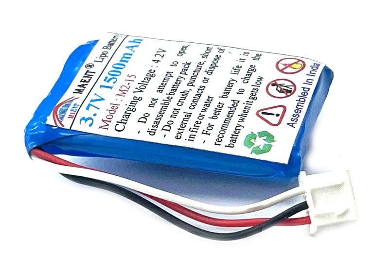 MAENT ® 3.7V 1000mah 1500mah 2000mah Replacement Lipo Polymer Battery for Beetel F2N F1N F3 4G GSM Fixed Wireless Landline Phone Cordless Phone (Only for Beetel Phone) (1500mah) - Image 2