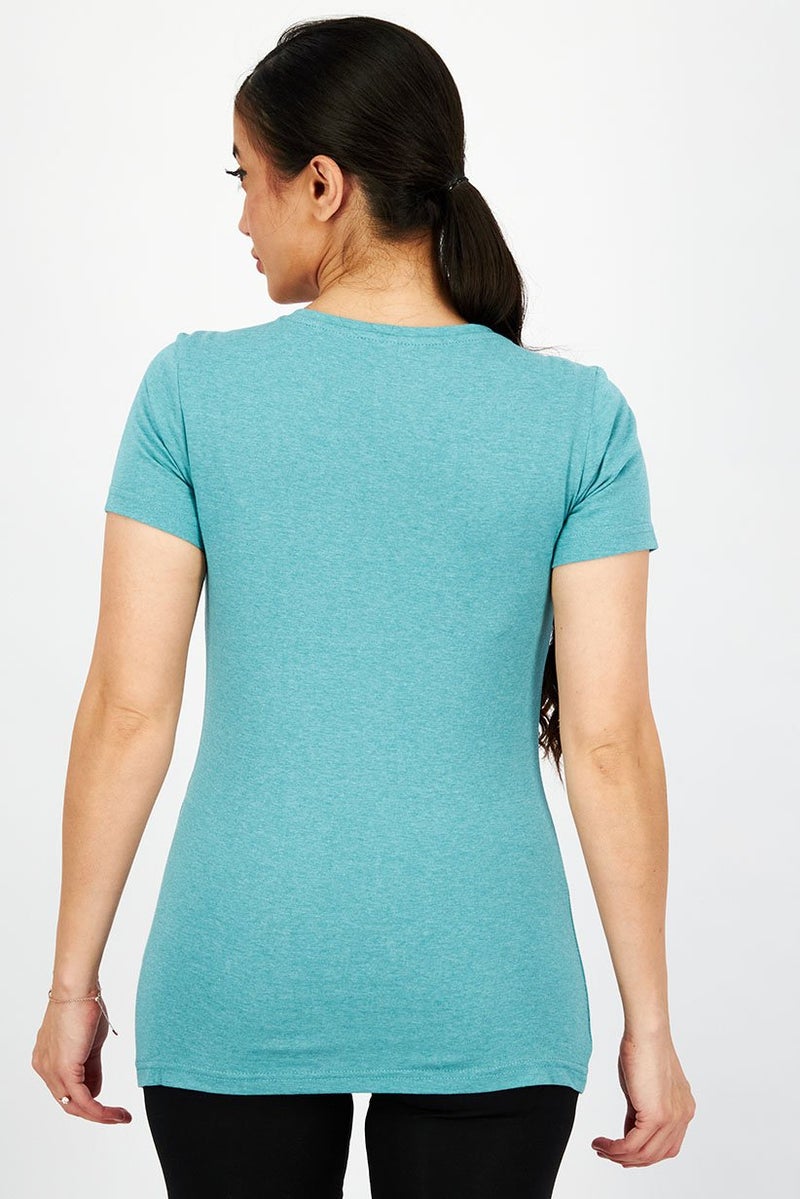 asics Women  Regular Fit Short Sleeve Training Top, Green - Image 4