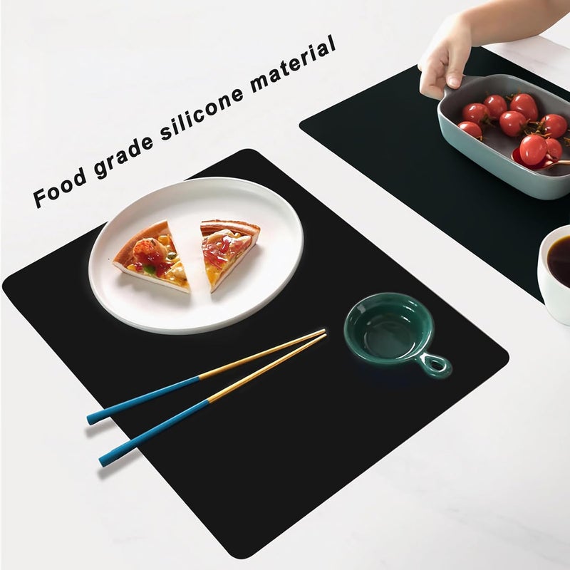 PUSCRIENO Silicone Placemats, Food-Grade Non-Slip Waterproof, Dining, Countertop Protector, Kitchen Counter Mat, Heat Resistant, Baking mat Dishwasher Safe - Image 4