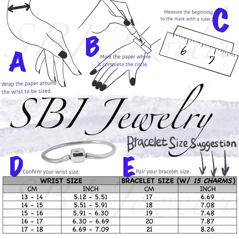 SBI Jewelry 17-21 cm Silver Snake Chain Bracelet for Women Minimalist Anniversary Charm Gifts Love Heart Bracelet Birthday Anniversary - Image 3