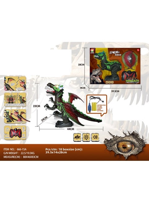 Children's Lighting Sound Effect Projection Dinosaur Model Electric Walking Egg Simulation Triceratops Animal Decoration Toy-Color:Remote Control Double-wing Tyrannosaurus (eight-way 2.4G, Simulation Sound, With Colorful Lights)-Specifications:Order A Multiple Of 18 Sets Before Shipment