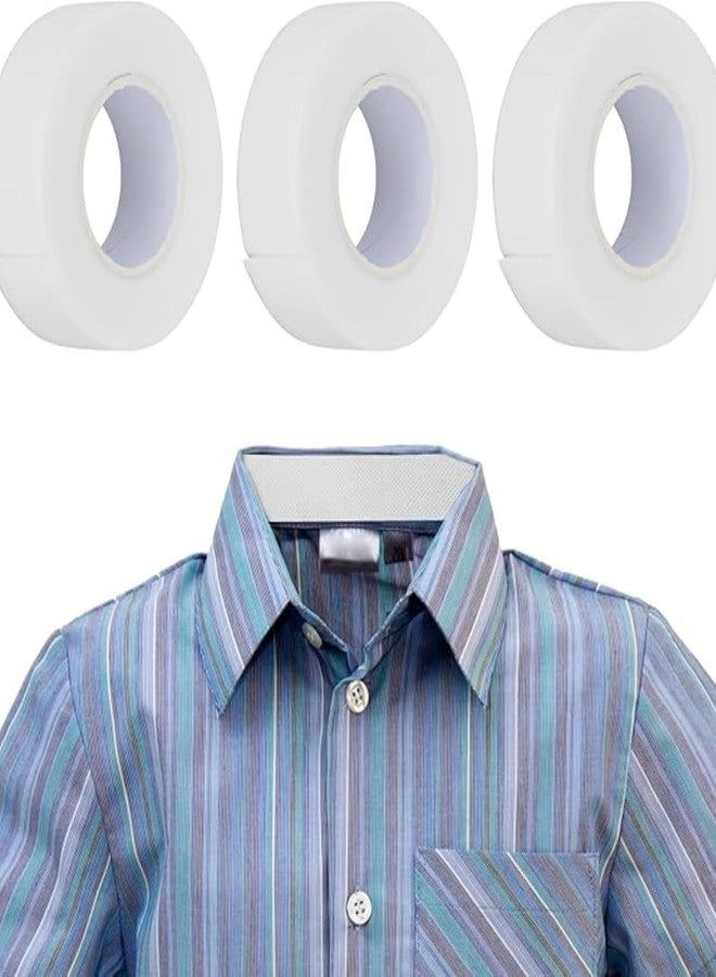 SAPRA Sweat-Absorbing Collar Protector Tape for Shirts - 3m Long - Soft, Breathable, Anti-Stain Fabric Adhesive Strip for Shirt Collars, Cuffs, Hats - Easy to Cut and Use (Pack of 3) - Image 1