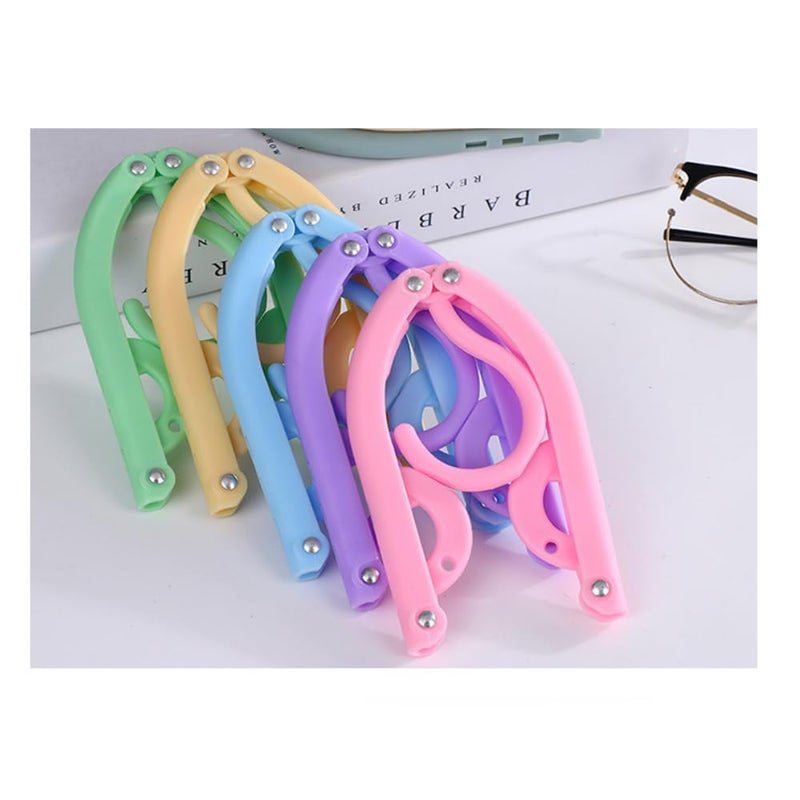FMELAH 10Pcs Colorful Travel Hangers. Portable Folding Clothes Hangers.Telescopic Travel Magic Portable Drying Rack For Travel Accessories - Image 5