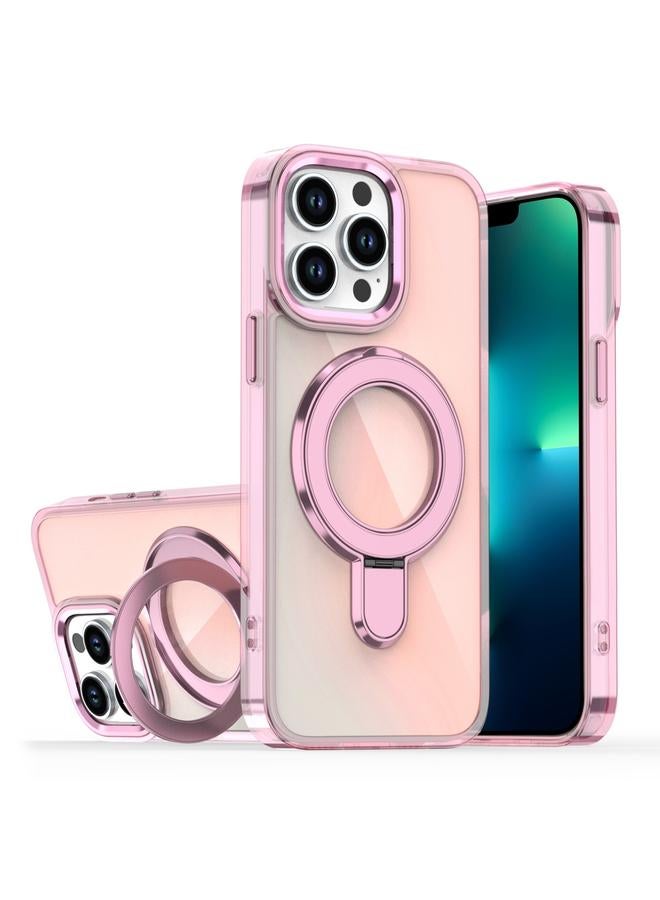 Zaboon Case For iPhone 13 Pro Max Plating Gradient Discolor MagSafe Holder Phone Case - Image 1