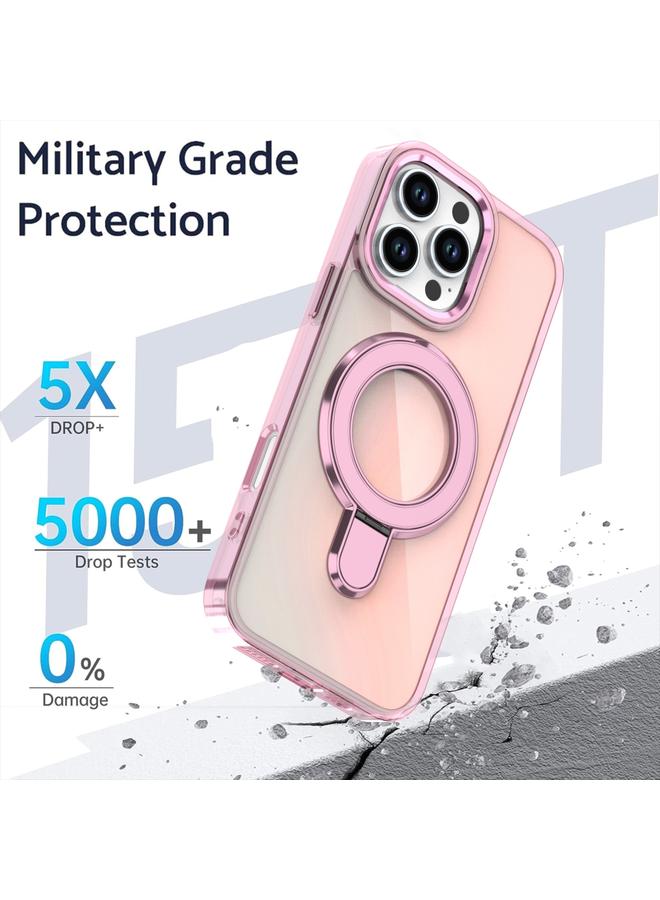Zaboon Case For iPhone 13 Pro Max Plating Gradient Discolor MagSafe Holder Phone Case - Image 2