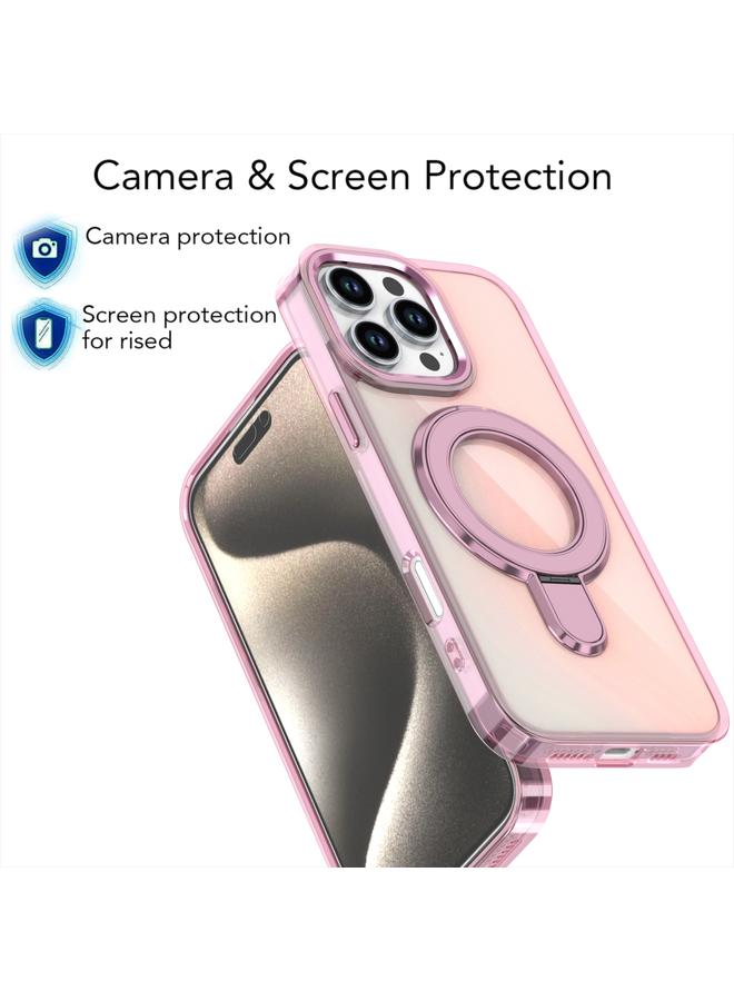 Zaboon Case For iPhone 13 Pro Max Plating Gradient Discolor MagSafe Holder Phone Case - Image 5
